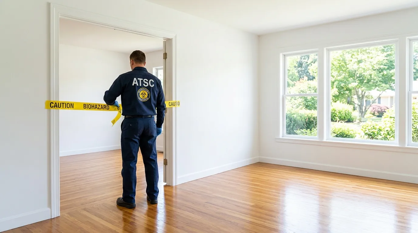 Certified biohazard cleanup crew performing Decomposition Cleanup in Bremen